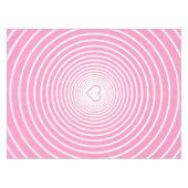Weißrosa Stricktablette Herz - Farbe auswählen Tischdecke (Vorderseite (Horizontal))