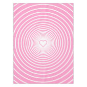 Weißrosa Stricktablette Herz - Farbe auswählen Tischdecke (Vorderseite)