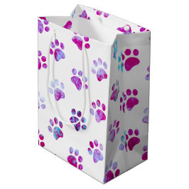 Weißrosa Texturfarben Druckmuster Mittlere Geschenktüte