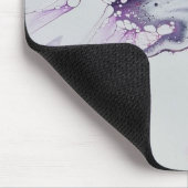 Weißrosa weißes Motiv. Mousepad (Ecke)