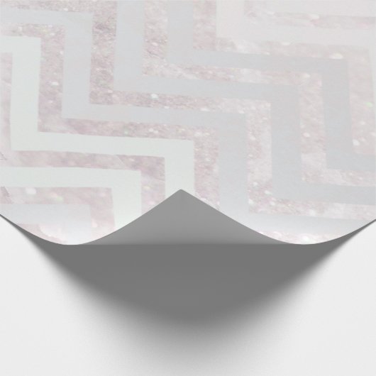 Weißrosa Zickzack Kristallpapier für Glitzer Geschenkpapier (Ecke)