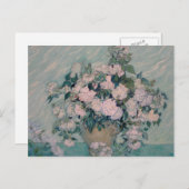 Weißrosen-1890-vincent van gogh postkarte (Vorne/Hinten)
