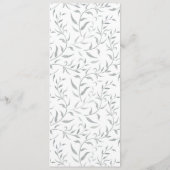 Weißrosen Blume Menus Menükarte (Rückseite)