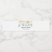 Weißrosen-Brautparty Hochzeitswasserflasche Wasserflaschenetikett (Einzelnes Label)
