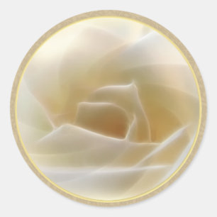 Weißrosenaufkleber (Leere) Runder Aufkleber