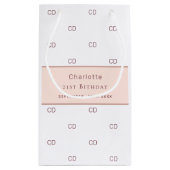 Weißrosengold-Monogramm Kleine Geschenktüte (Rückseite)