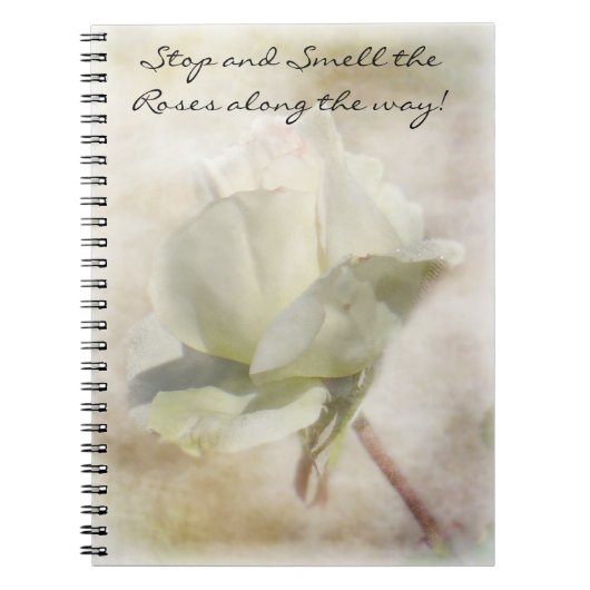 WeißrosenNotebook Notizblock (Vorderseite)