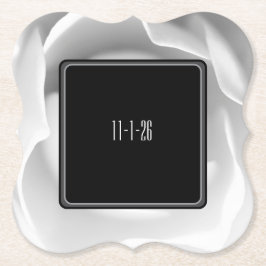 Weißrosenpapier | Elegantes modernes Blumendesign Untersetzer