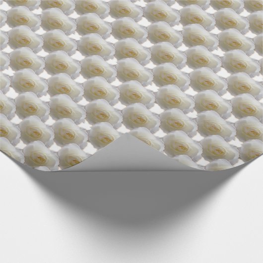 Weißrosenpapier Romantisches Rose Geschenkpapier (Ecke)