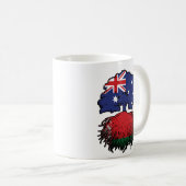 Weißrussisch-australische Bäume Kaffeetasse (VorderseiteRechts)
