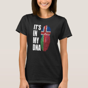 Weißrussisch und Isländisch gemischte DNA-Flagge E T-Shirt