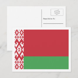 Weißrussische Flagge, Flagge Postkarte