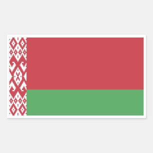 Weißrussische Flagge, Flagge Rechteckiger Aufkleber
