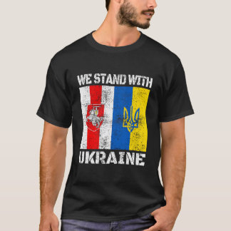 Weißrussische Unterstützung Ukrainischer Stand Mit T-Shirt