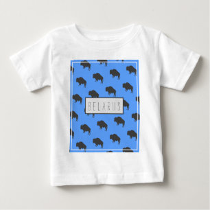 Weißrussisches Bison З б р е л у Б а р у с vor Baby T-shirt