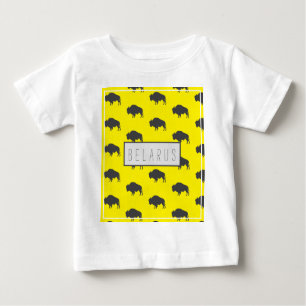 Weißrussisches Bison З б р е л у Б а р у с  vor  Baby T-shirt