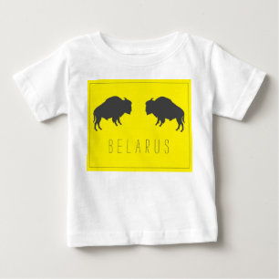 Weißrussisches Bison З б р е л у Б а р у с vor Baby T-shirt