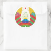 Weißrussisches NationalEmblem Runder Aufkleber (Tasche)