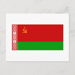 Weißrussisches SSR-Flag Postkarte
