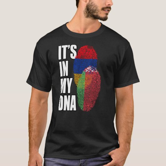 Weißrussisches und armenisches DNA-Flag T-Shirt (Vorderseite)