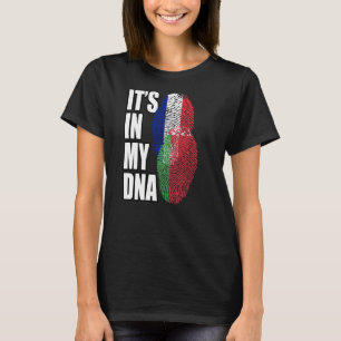 Weißrussisches und französisches Misch-DNA-Flaggen T-Shirt
