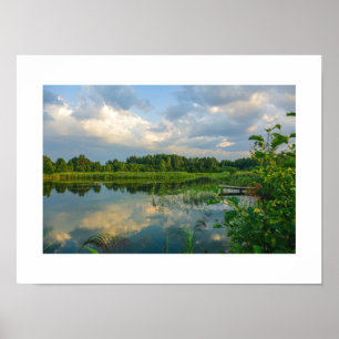 Weißrussland Беларусь Landschaft Natur Kanal Poste Poster