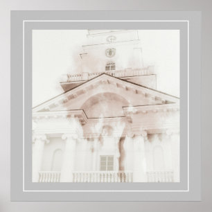 Weißrussland Б л а е р с у ьХ Minsker Architektur Poster