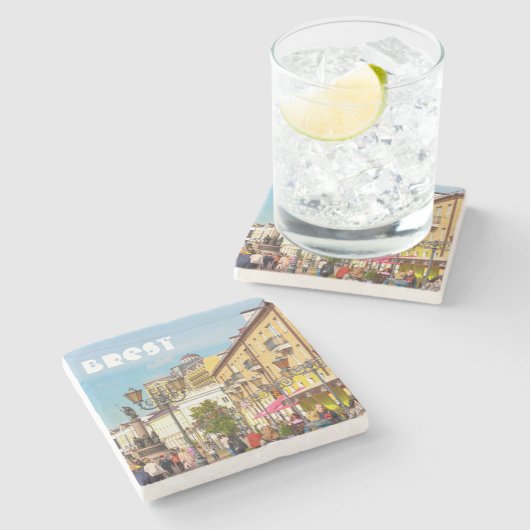 Weißrussland Б л а е р с у ь     Jang Steinuntersetzer (Seitenansicht)