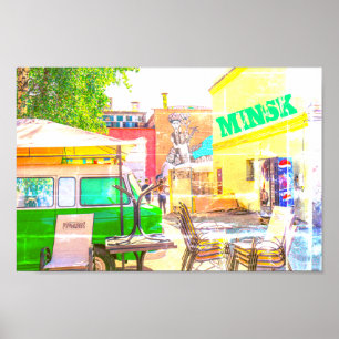 Weißrussland Б л а е р с у ь Minsk Jang Poster