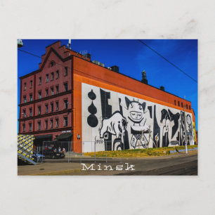 Weißrussland Б л а е р с у ь Minsk Jang Postkarte