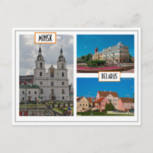 Weißrussland Б л а е с р у Minsk ь Postkarte