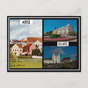 Weißrussland Б л а е с р у Minsk ь Postkarte