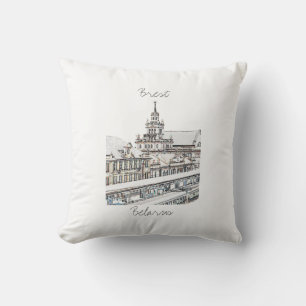 Weißrussland Б л а е с р Brest Architecture Kissen