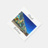 Weißrussland Б л а е с р Minsk Architecture Napkin Serviette (Ecke)