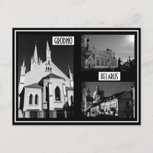 Weißrussland Б л а р с е Grodno Architektur Postka Postkarte