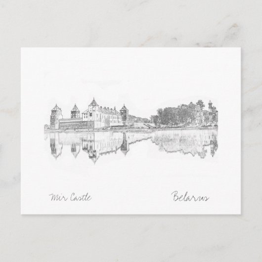 Weißrussland Б л а у с е р Mir Castle Architecture Postkarte (Vorderseite)