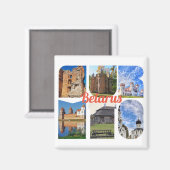 Weißrussland Architecture Nature Collage Magnet (Vorderseite/Rückseite)