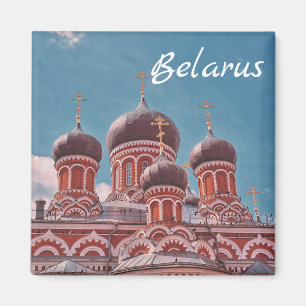 Weißrussland Architecture Red Church Magnet