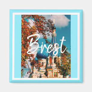 Weißrussland Architektur Brest Kirche Magnet