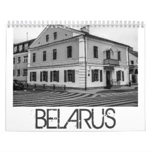Weißrussland Architektur Landschaft Monochrome Kalender