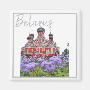 Weißrussland Architektur Rote Kirche Magnet