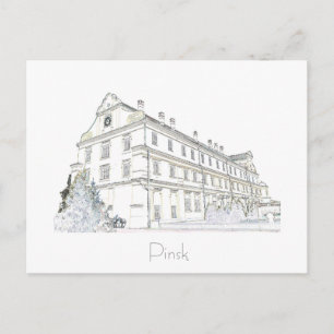 Weißrussland Belarus Pinsk Postkarte