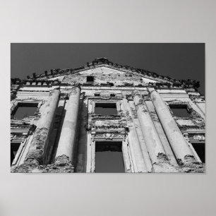 Weißrussland Belarus Ruinen des Palastes von Ruzha Poster