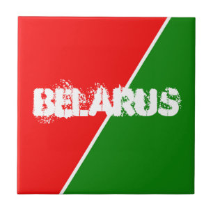 Weißrussland - Farben für die Flagge Fliese