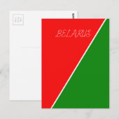 Weißrussland - Farben für die Flagge Postkarte (Vorne/Hinten)
