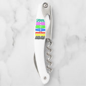 Weißrussland farbenfrohe glückliche Buchstaben Kellnermesser (Rückseite)
