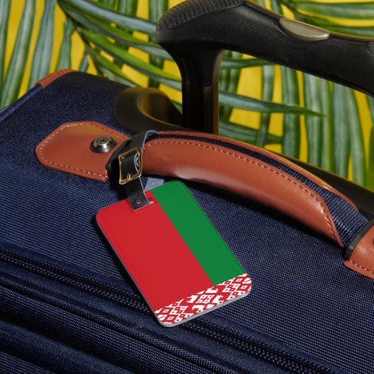 Weißrussland-Flagge Gepäckanhänger (Vorderseite Insitu 1)