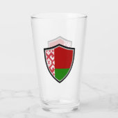 Weißrussland-Flagge Glas (Rückseite)