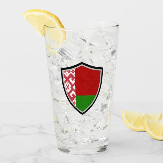 Weißrussland-Flagge Glas (Vorderseite Ice)