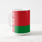 Weißrussland-Flagge Kaffeetasse (Vorderseite Links)
